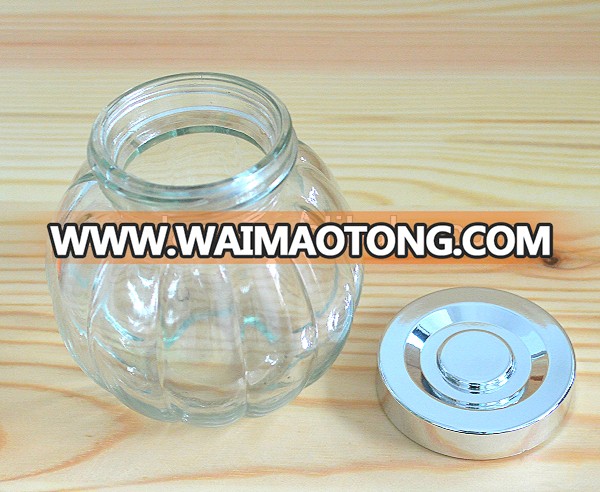 Wholesale price storage glass jars clear glass storage jars with screw cap