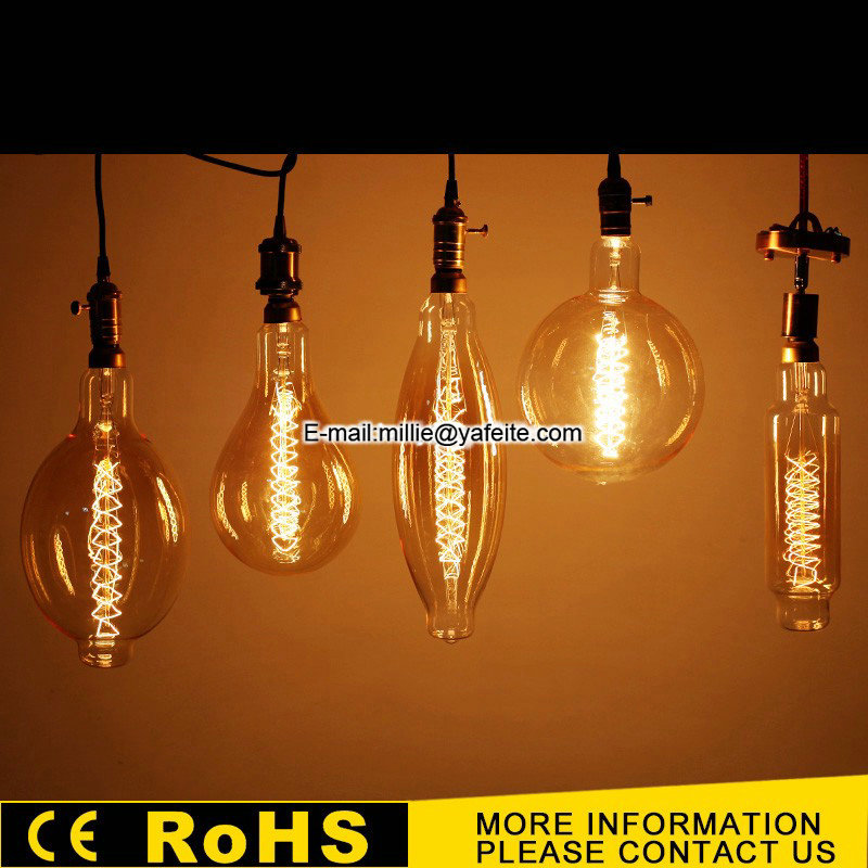 Big size TT80 Edison bulb LED 220V E27 6W vintage decorative edison lamp