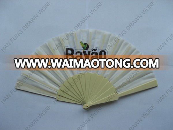 Hot products customized printed fabric plastic hand fan