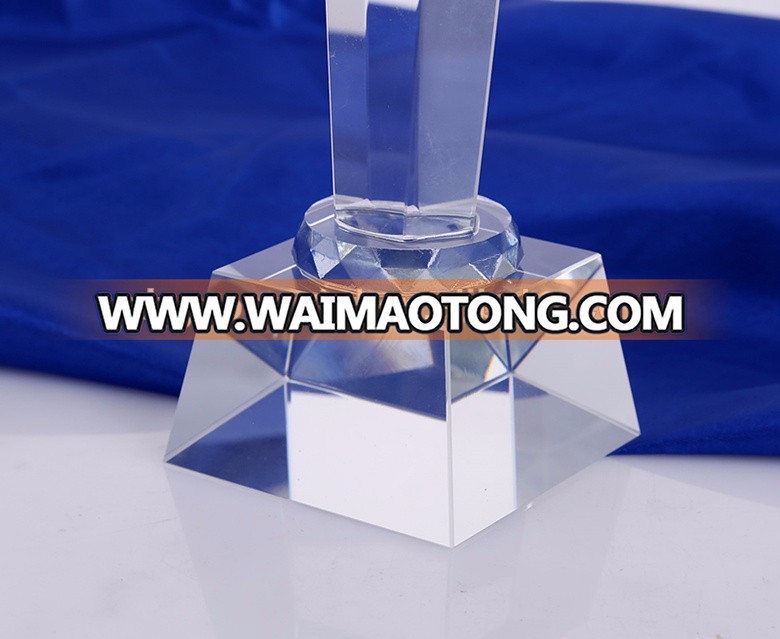 wholesale customized logo design blank crystal award for honor souvenirs gifts