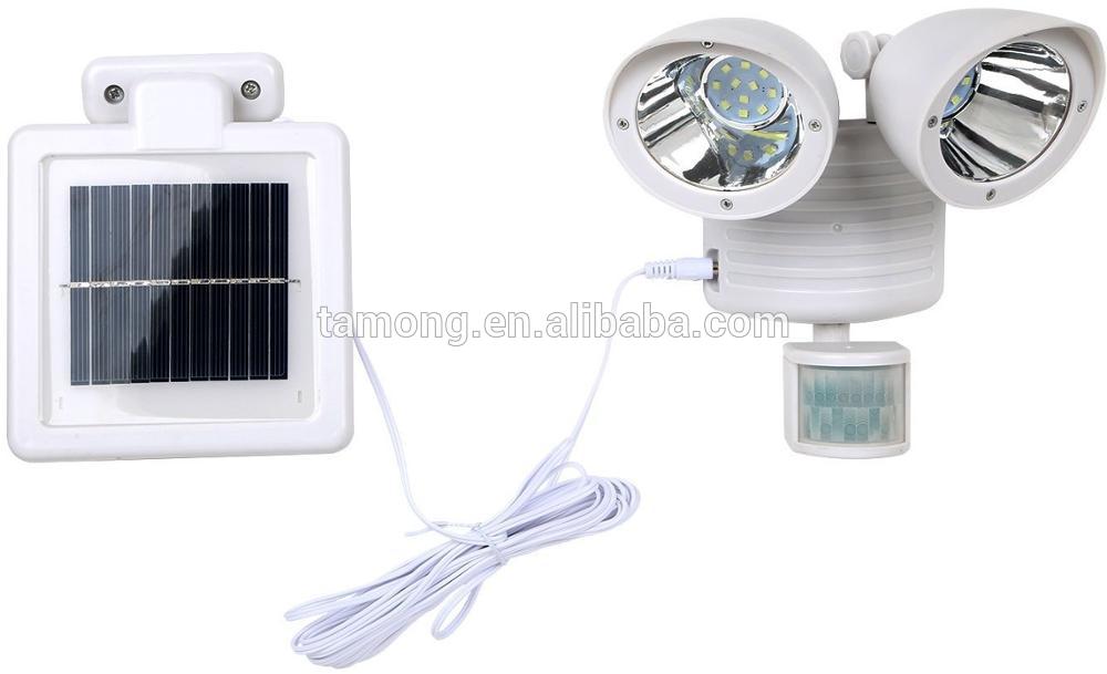 22 LED Outdoor Security Floodlight with Lights Sensor and Solar Charger, Motion Activated