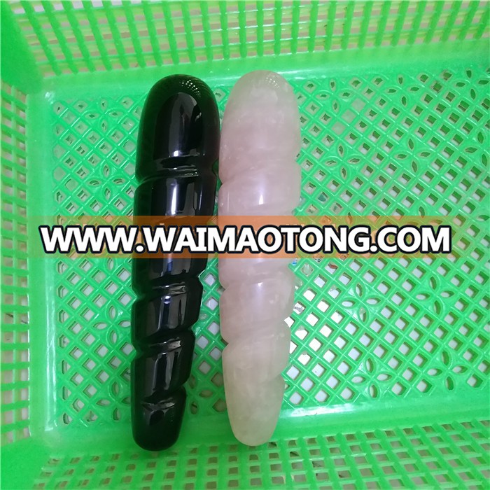 natural huge rose quartz crystal  spiral massage yoni healing wands sexy adult dildo toys