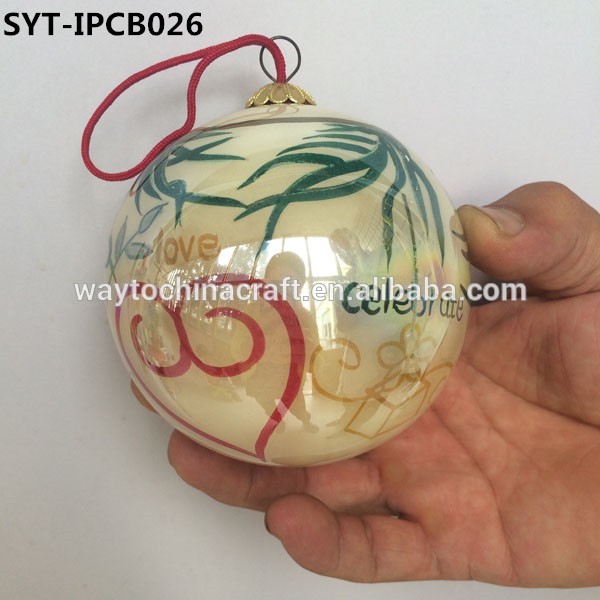 Hand-painted pattern hanging glass decor ornament ball