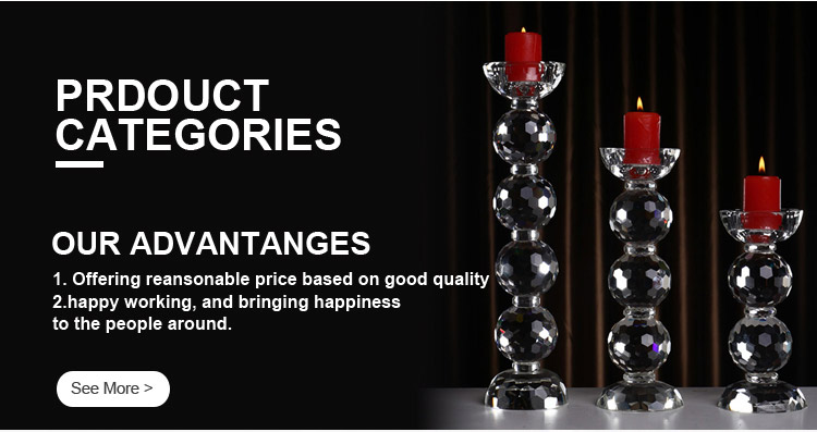 Fashion design votive single head crystal candelabras with different size