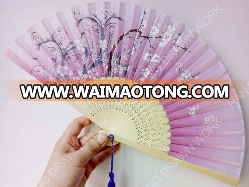 japanese cherry blossom silk hand fan