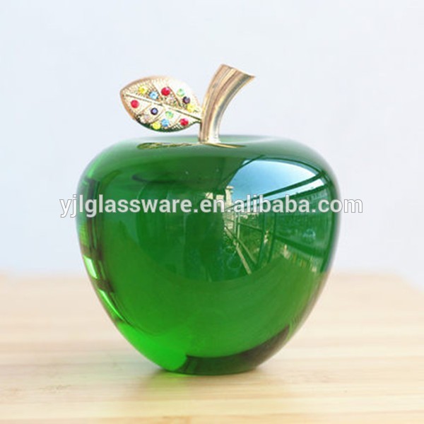 wholesale price K9 crystal glass apple valentine gift