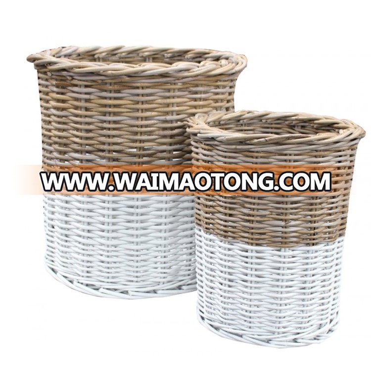 wholesale round woven hamper baskets wicker laundry basket