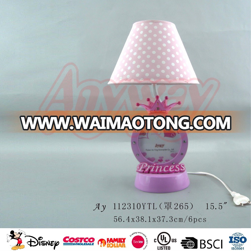 Modern simple design cartoon princess unicorn clock table lamp