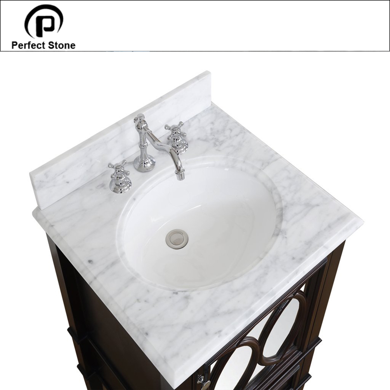 White marble bathroom vanity cabinet and modern bathroom vanity