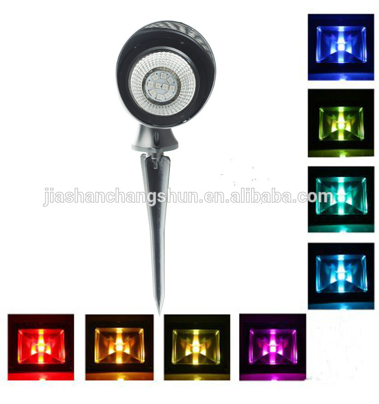 RGB Solar Powered LED Spot Lamp with 10 LED 5050