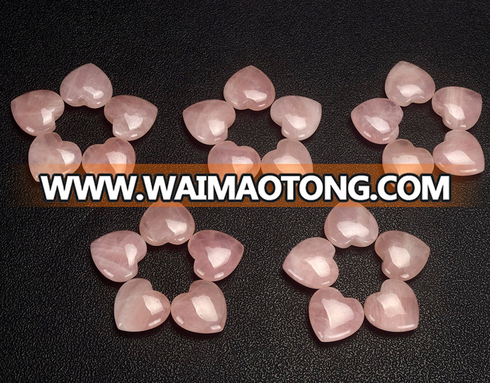 natural wholesale semi-previous rose quartz heart for sale