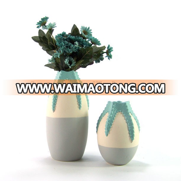 Porcelain vase cheap home decoration use custom ceramic flower vase with different design