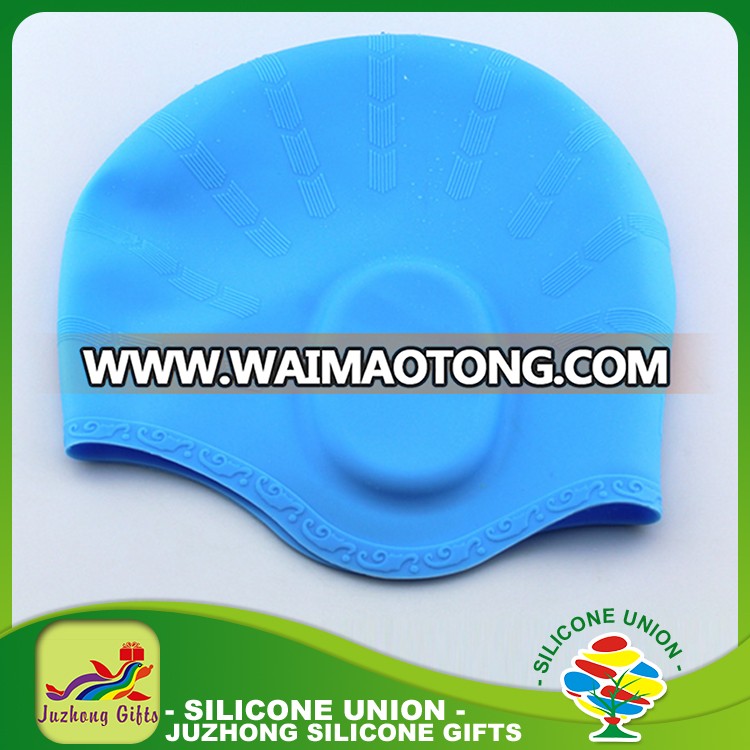 Low MOQ Adult custom printed logo silicone swim cap for water sport