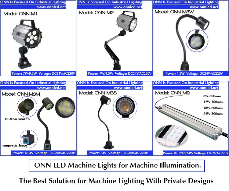 ONN-M9R Ex pproof lamp IP67 24vdc 20w 2200lm led machine tool working light for cnc machine