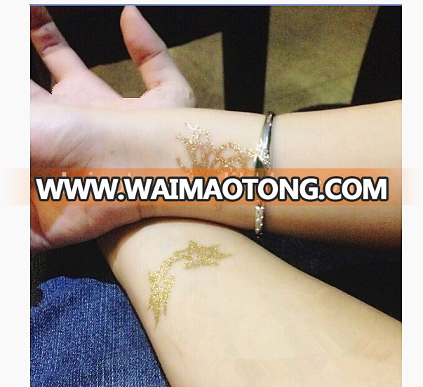 Popular And New Style Of Body Art Glitter Tattoos