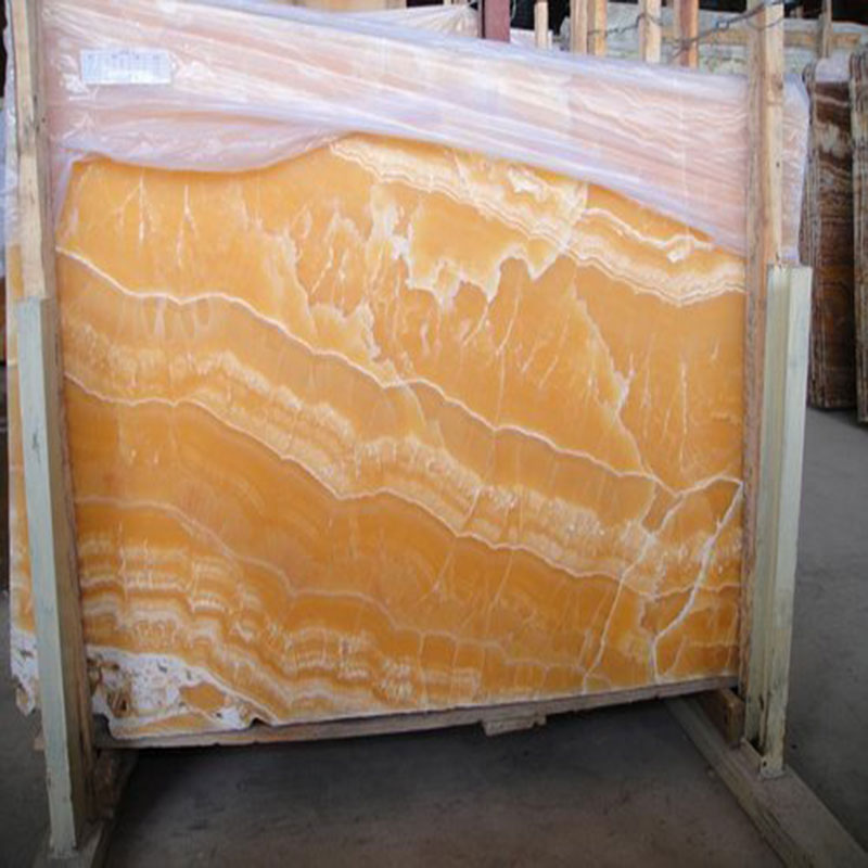 Luxury Polished Orange Onyx Slab