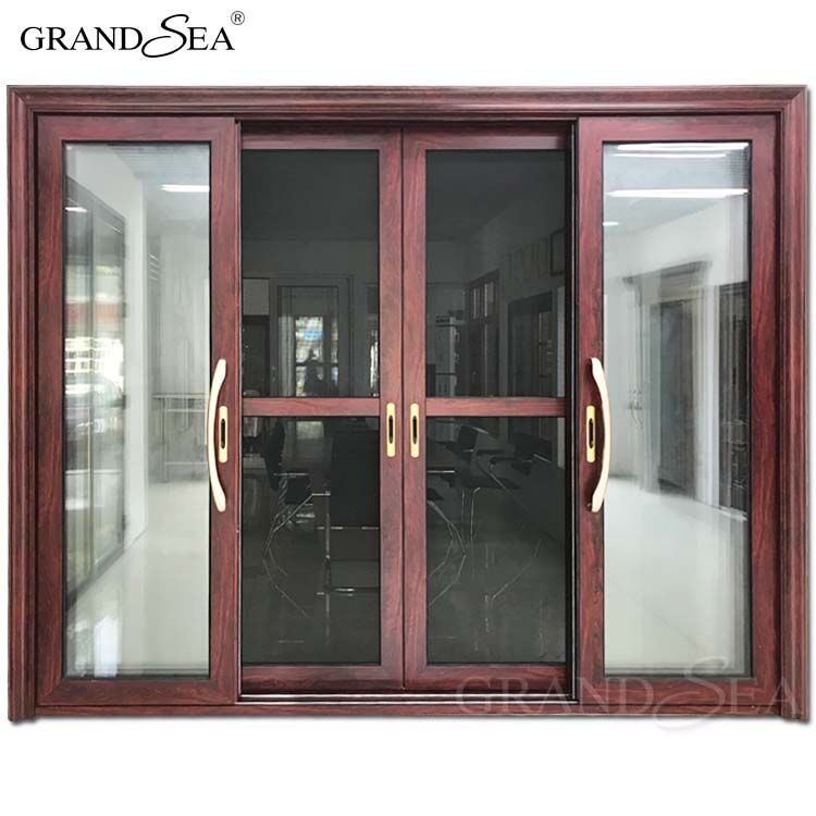 Luxury design heavy duty accordion door  3 trcks sound proof interior sliding door aluminium windows