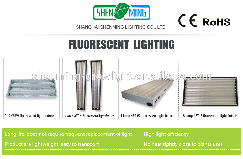 PL 2x55W hydroponic grow Light fluorescent light fixture