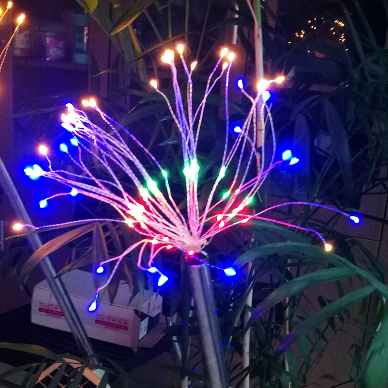 4PC AA Battery Operated Decorative led copper string light with100 leds Firework  Bouquet Shape LED String Lights