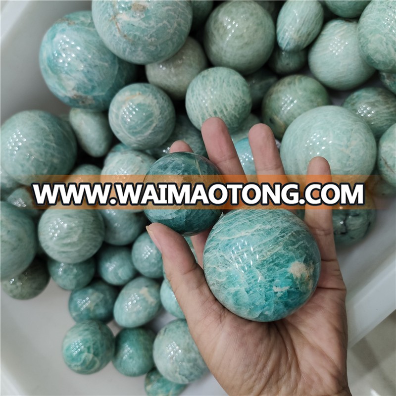 Natural small amazonite crystal ball