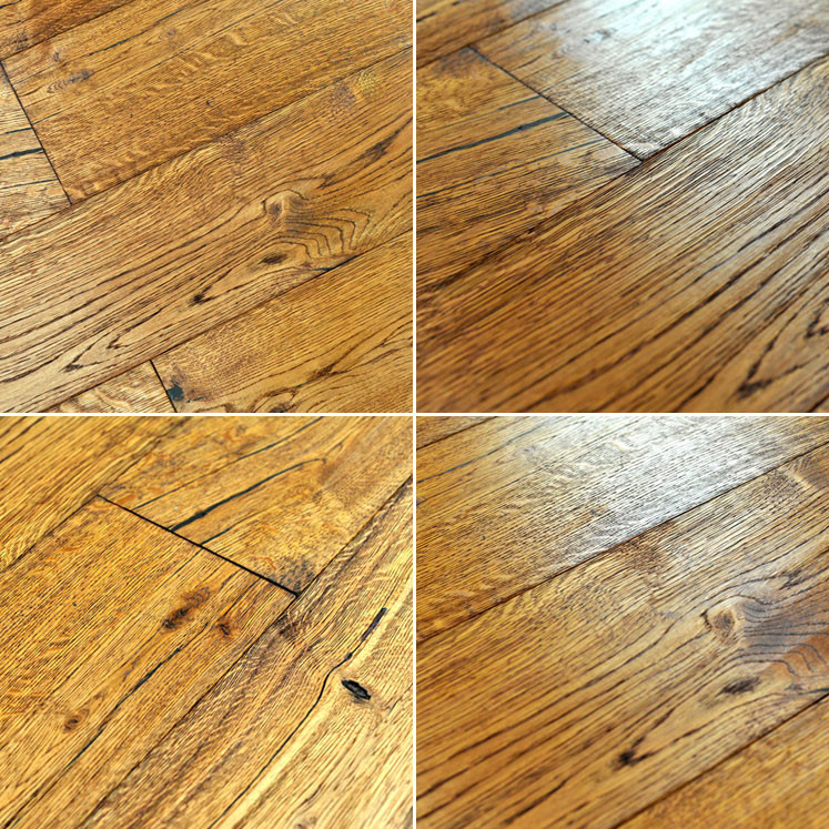 China manufacture handscraped and wire brushed rustic European oak industrial parquet