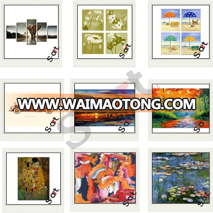 China made low price unframed canvas print color flowers picture for wholesale custom