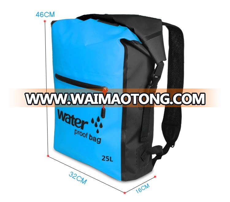 25L 7 Color Waterproof Outdoor Sports PVC Travel Custom Logo Dry Folding backpack