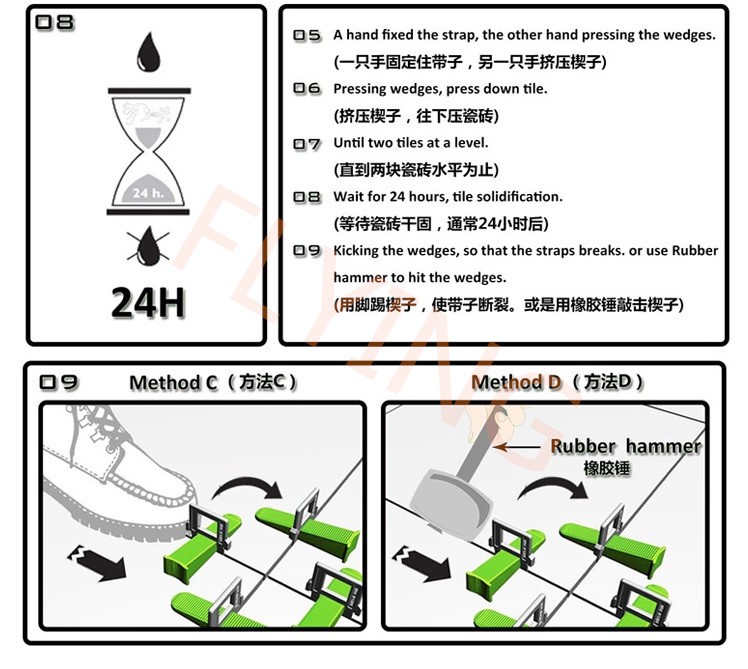 1/32" 1/16" 1/8" tile leveling system tile clips