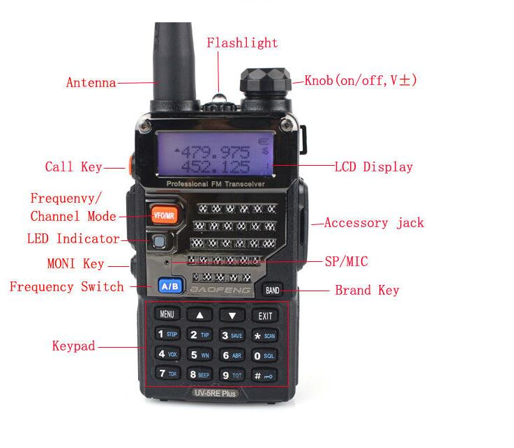 Baofeng UV-5RE tri-band 8W two way radio PC programming Popular Digital Wireless Walkie Talkie