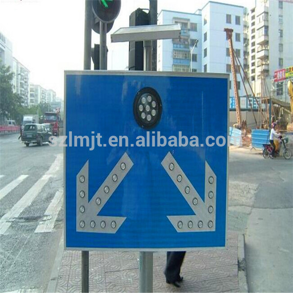 portable road safety warning signage Li battery reflective LED speed limit solar traffic warning sign