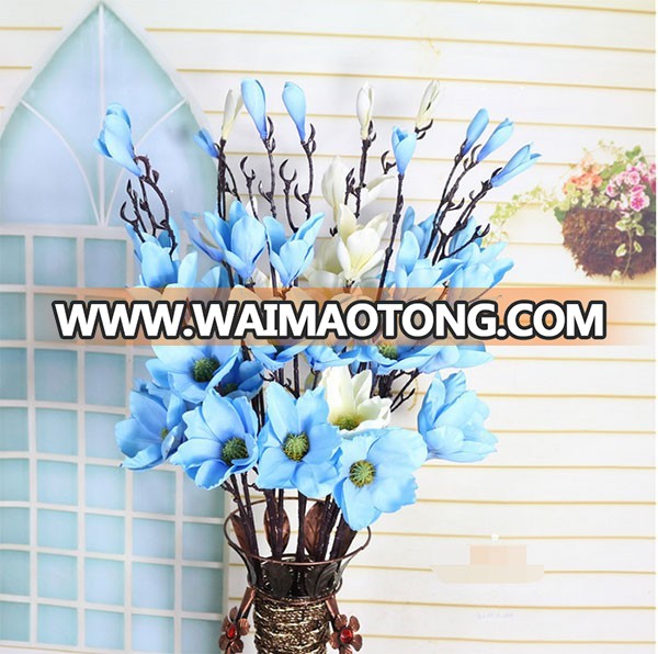 Wholesale silk artificial magnolia flower for wedding decoration