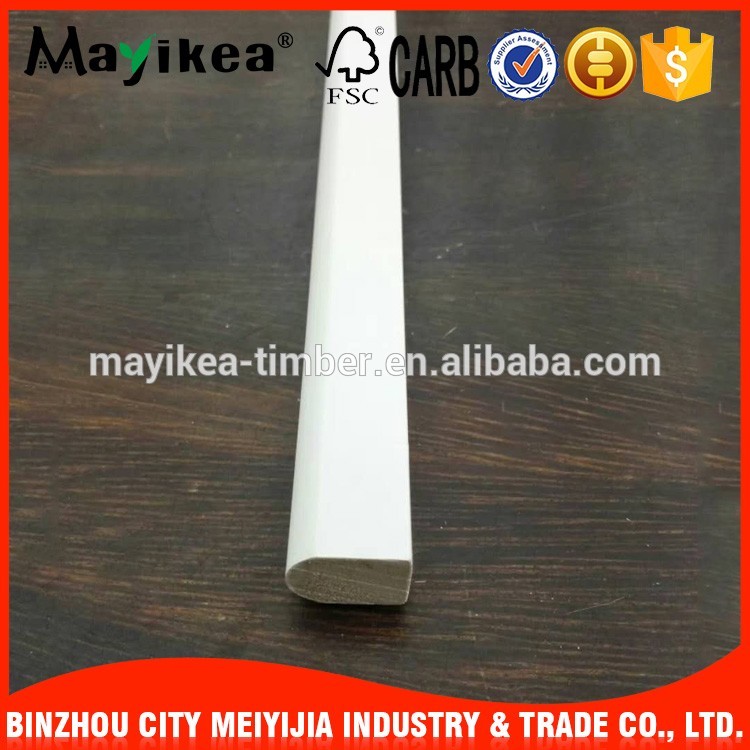 Chinese high quality home decorative white primed MDF wood moulding