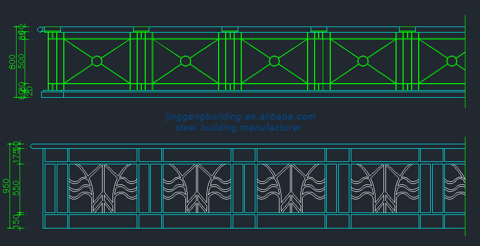 Simple Residential Garden Security Galvanized Steel Fence