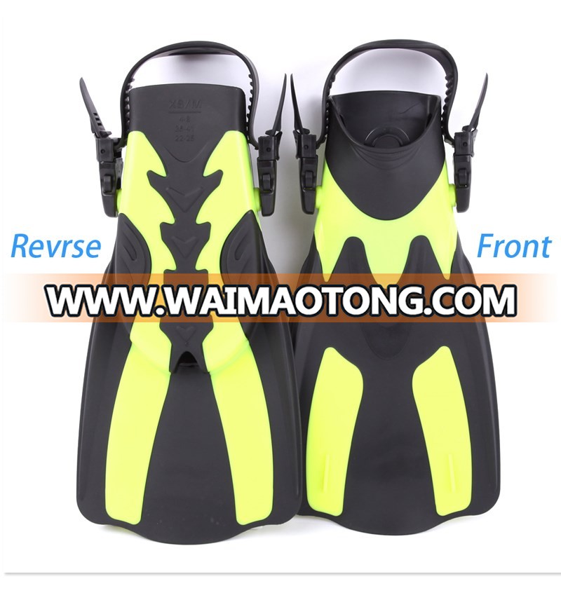 Easy Adjust Open Heel TPR Rubber Snorkeling Diving Fins