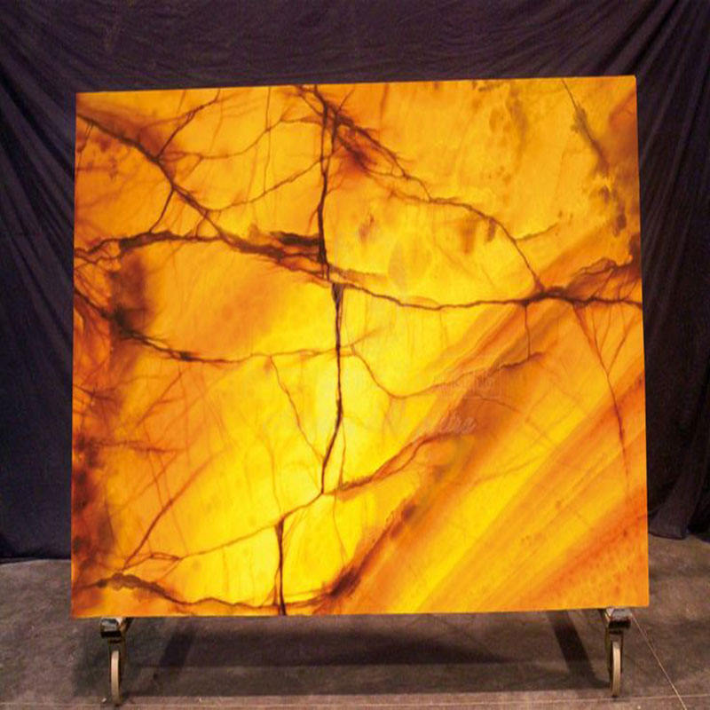 Luxury Polished Orange Onyx Slab