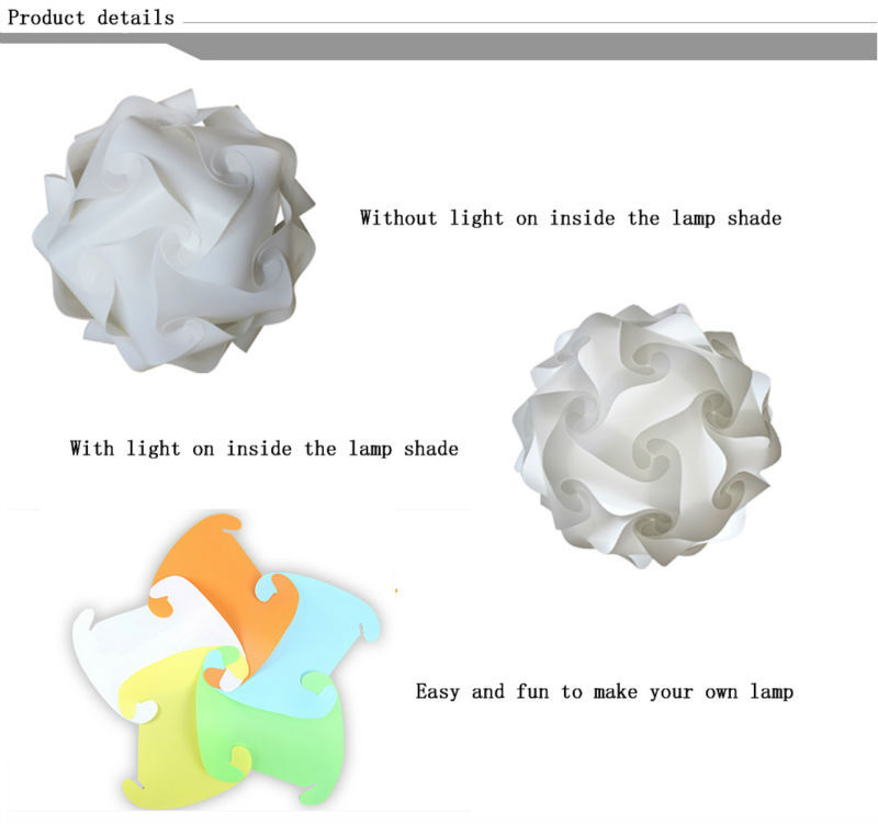 250mm fancy puzzle light  plastic material for iq lamp