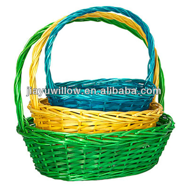 Small round willow easter egg Basket wholesale