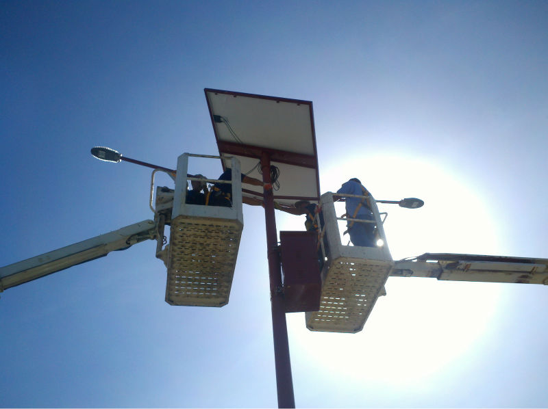 Ongoing project for park solar outdoor led street lighting