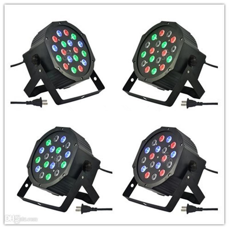 18*3 Leds Stage Light High Power RGB Par Light With DMX512 Master Slave Led Flat DJ Equipments Controller