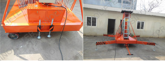 12m single mast work platform