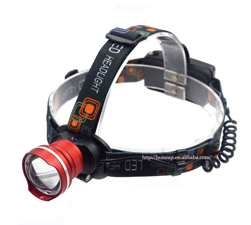 Factory wholesale high quality strong function camping flash light rechargeable 18650 battery headlamp with charger