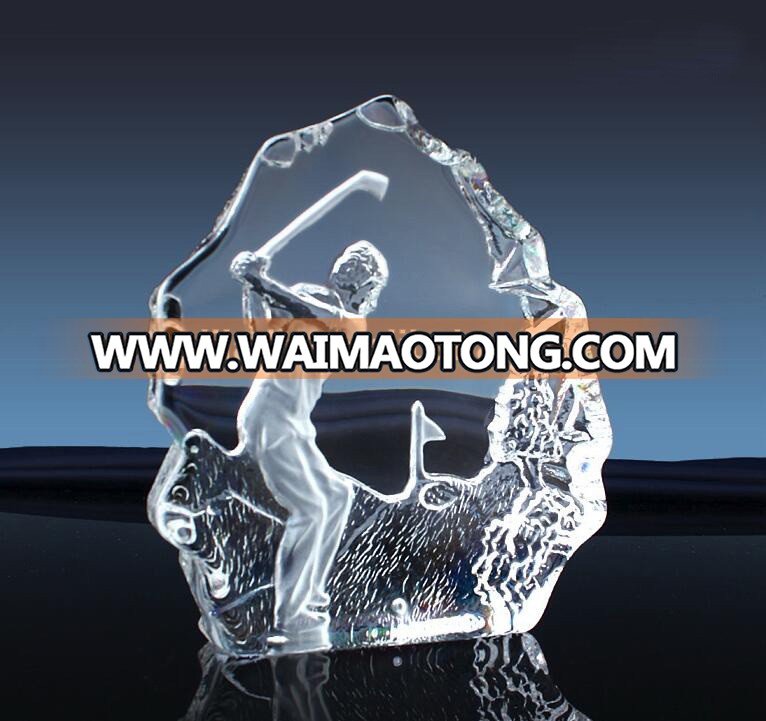 Hot Sale Iceberg Golf Sports Awards Crystal Souvenir