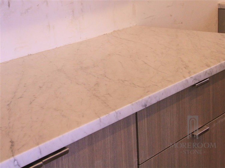 Carrara white marble kitchen countertop table top