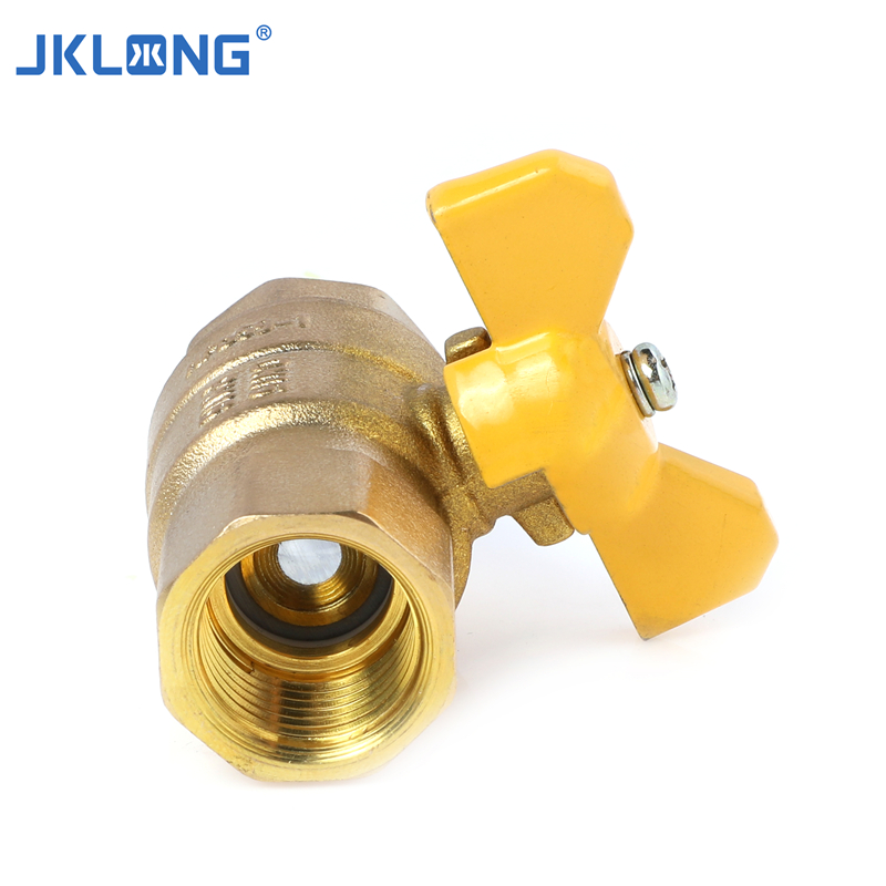 civil brass gas control ball valve with butterfly handle for water heating butterfly handle brass ball valve