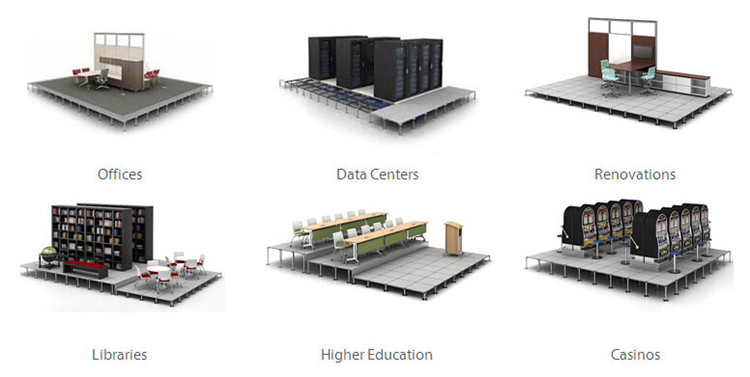 Aluminum air grille with damper data center raised access floor system