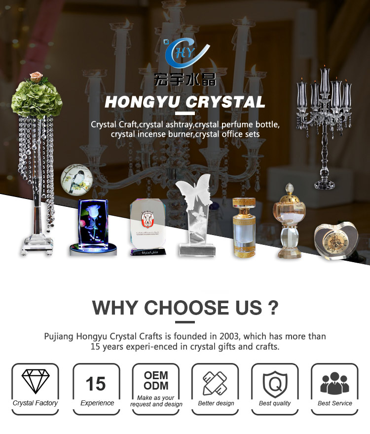 Wholesale  beautiful wedding centerpiece glass crystal candelabra on sale