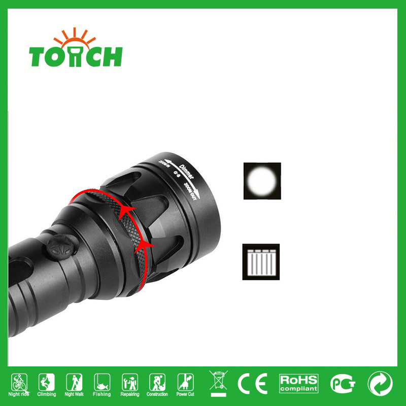 2019 New Design Ultra Bright led flashlight Long Range rechargeable zoom led flashlight for camping