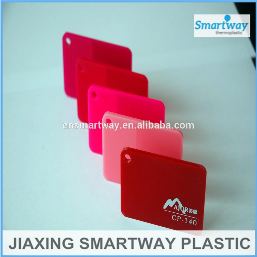 transparent plastic , colored acrylic sheets cut to size