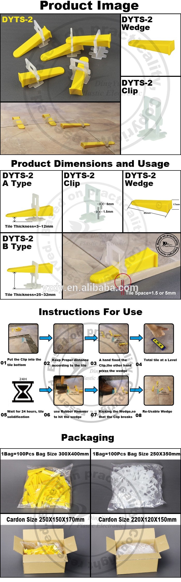 High-concentration standard varnish paint leveling system with plastic tile leveling clips