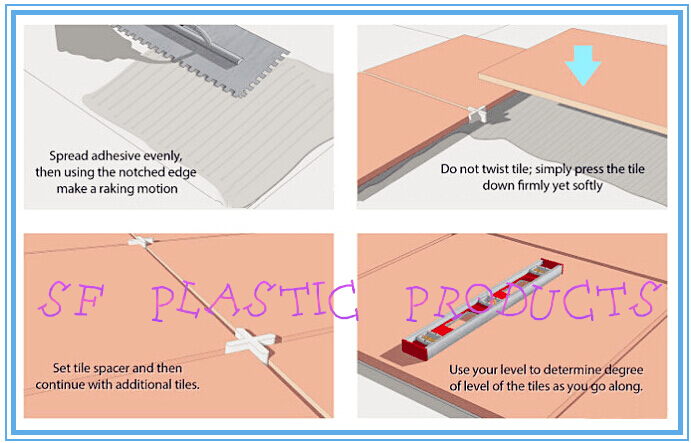 Customized Plastic Tile Spacer in 2mm